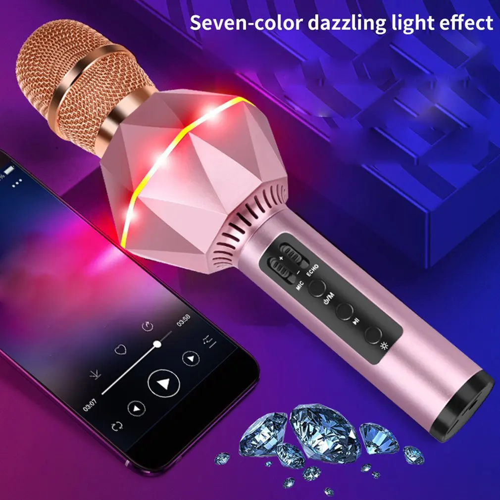 K7 Mobile Phone K Song Microphone Wireless Microphone Multi-Function Dual Speaker Private Mode Portable Smart Microphone