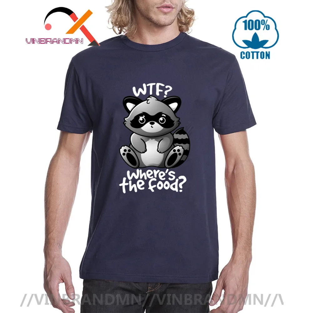 Новинка лета 2020 футболка Kawaii coon забавная Милая с пандой что такое еда WTF енот