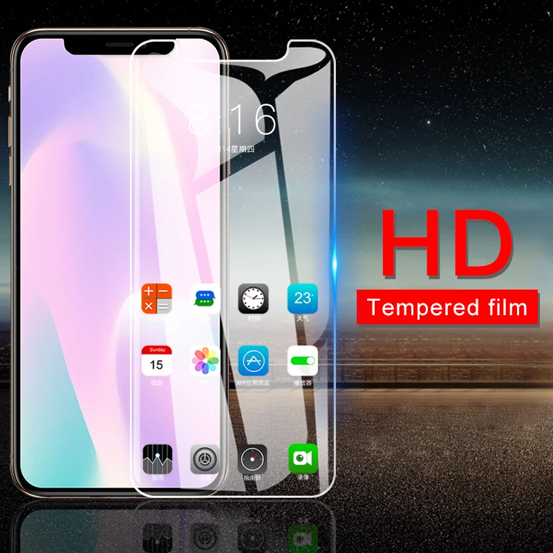 

Tempered Glass For iPhone 11 Pro Max 6.5 Screen Protector Cover For iPhone 11 Pro XS Max XR X 7 8Plus Ultra Thin Protective Film