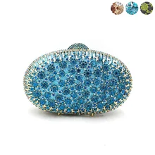 Новейшая нигерийская Свадебная вечеринка кошельки женские вечерняя сумка Бриллиантовая сумка Роскошные Клатчи из кристаллов элегантные хрустальные кошельки