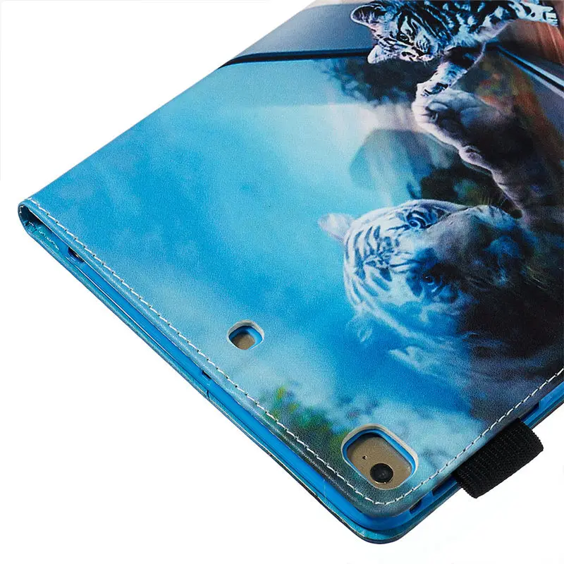 Чехол для Apple iPad Mini 5 Mini 1 2 3 4 5 7," Smart Cover Funda Tablet с животным узором силиконовый чехол-подставка из искусственной кожи