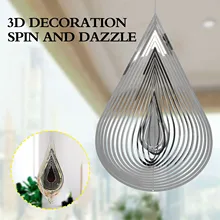 3D Drop-shaped Rotating Wind Chimes Flowing-Light Effect Design Home Garden Decoration Outdoor Hanging Decor Gift Wind Spinners 3D Drop-shaped Rotating Wind Chimes Flowing-Light Effect Design Home Garden Decoration Outdoor Hanging Decor Gift Wind Spinners