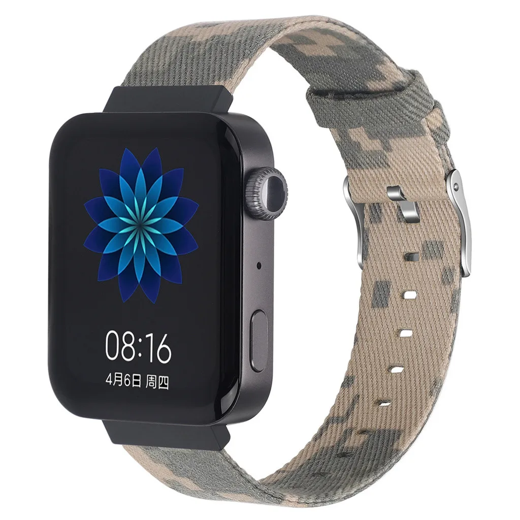 Роскошный холщовый ремешок для наручных часов Xiaomi Mi Smart Watch 2019 аксессуары XiaoMi