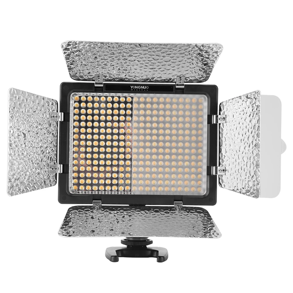 상단 YN300 III YN300III 3200k-5500K CRI95 카메라 사진 LED 비디오 조명 옵션, AC 전원 어댑터 + NP770 배터리 키트