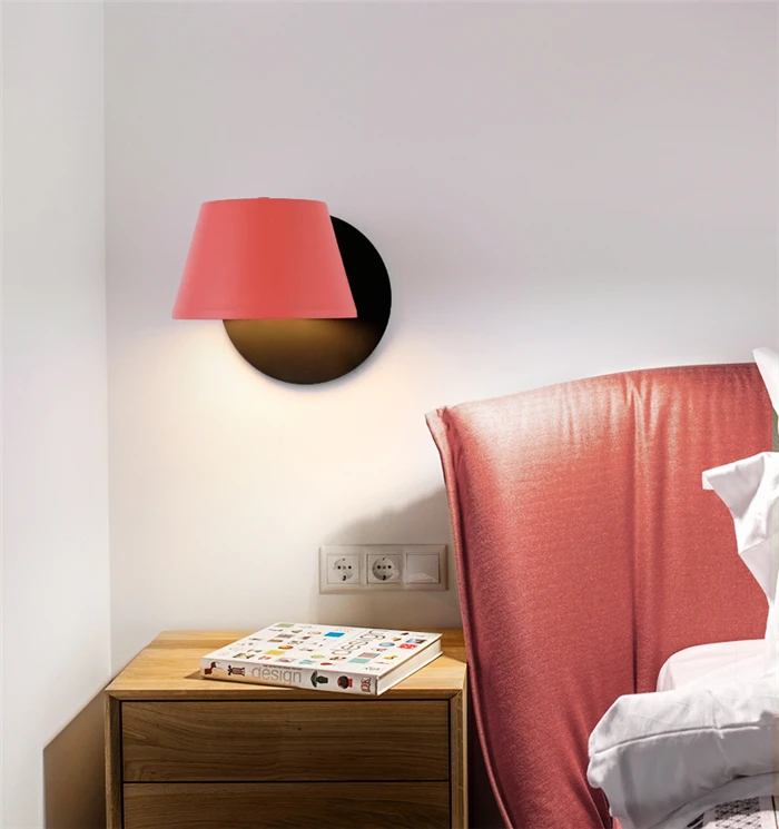 Скандинавский простой современный прикроватный светильник для спальни, многоцветная настенная лампа Makaron, светильник для коридора, лестницы, коридора, лампа