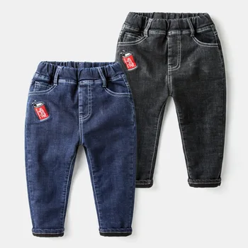 

2020 New Boy Jeans Children's Spring and Autumn Casual Clothing Baby Boys Cotton Soild Elastic Waist Pencil Pants