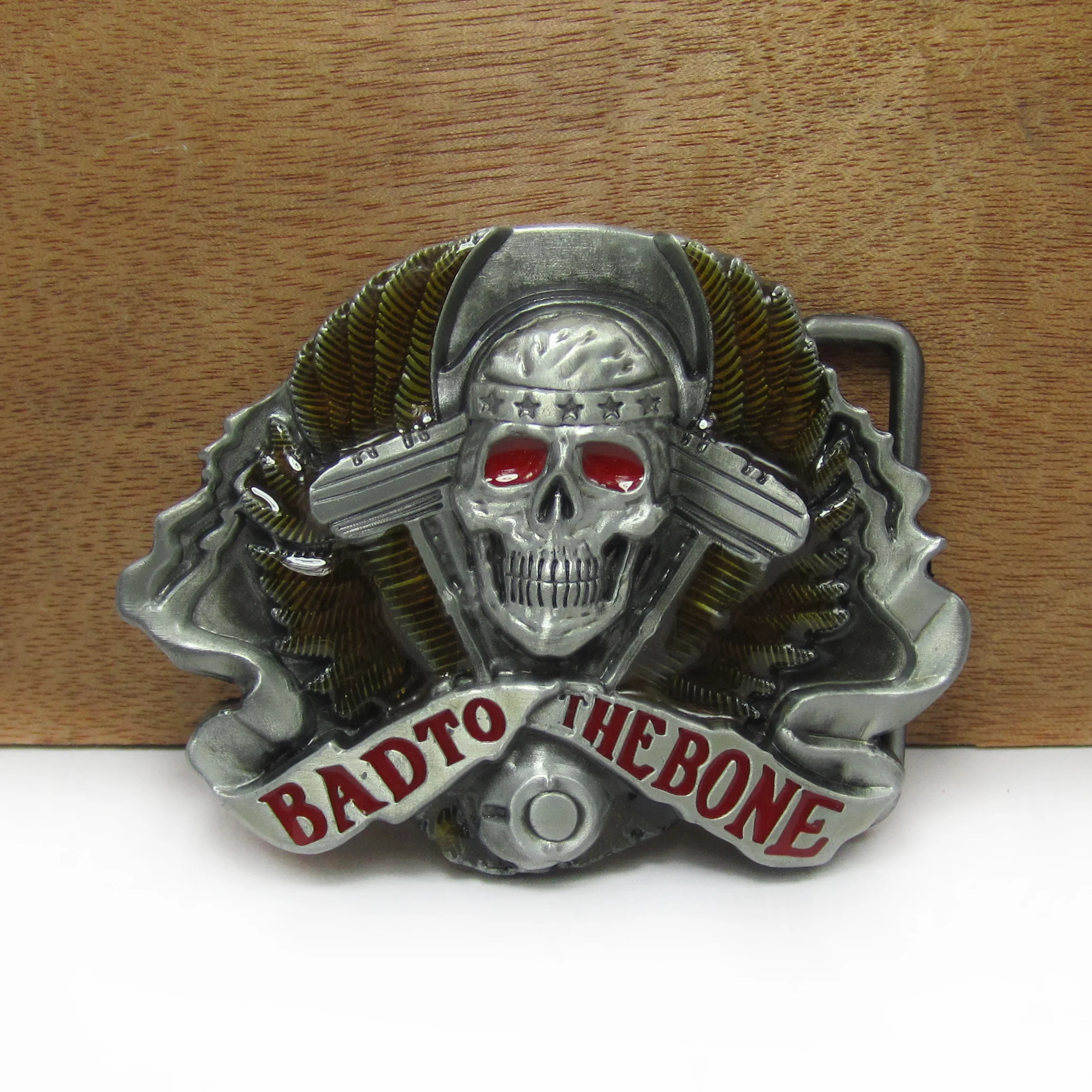 BuckleClub bad to the bone skull ковбойский ремень для джинсов в западном стиле Пряжка FP 02475
