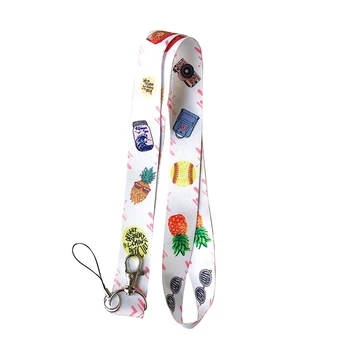 

Simple Small Fresh Fruit Neck Strap Lanyards For Keys ID Card Gym Mobile Phone Straps USB Badge Holder DIY Hang Rope Lanyard