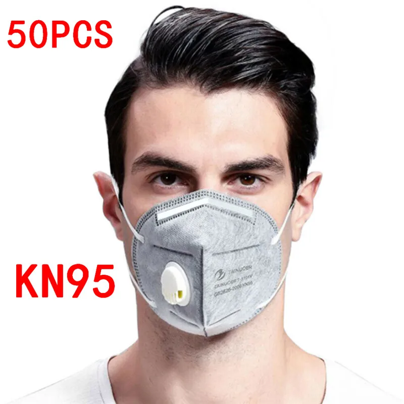 

Reusable KN95 Mask - Valved Face Mask N95 Protection Face Mask FFP2 FFP3 Mouth Cover Pm2.5 Dust Masks 95% Filter Respirator N95