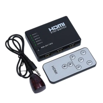 

1Set Mini 5 Port 1080P Video HDMI Switch Switcher HDMI Splitter with IR Remote Splitter Box for HDTV PS3 DVD