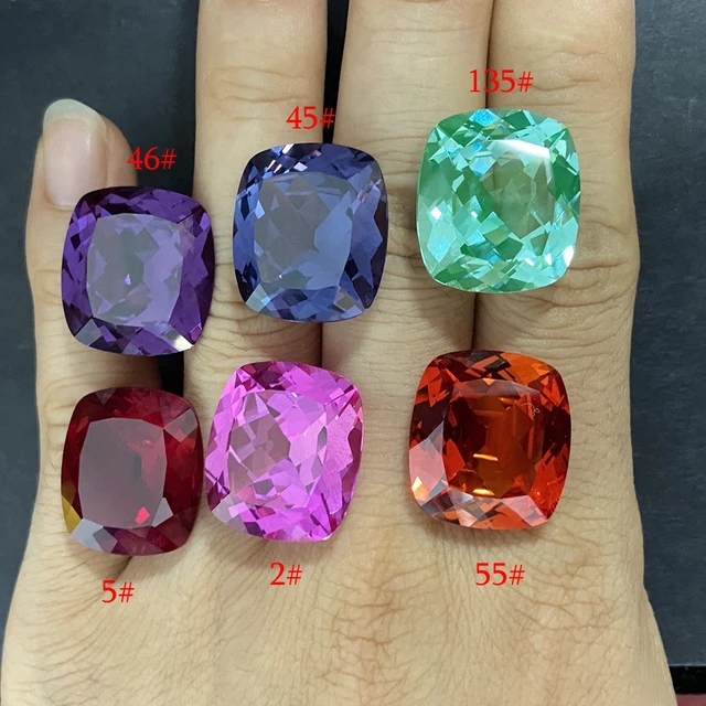 18X20mm 30ctsビッグサイズ5A品質コランダムクッションカットlabは 