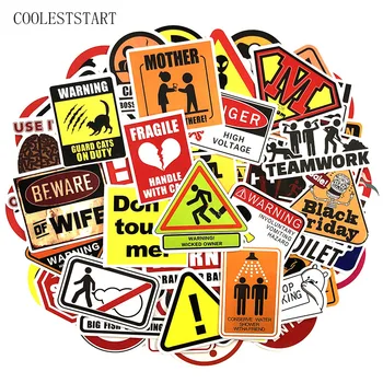 

100 Pcs/set Interesting Road Signs Stickers For Motorcycle Luggage Skateboard Bicycle Fridge Waterproof Warning Diary Stickers