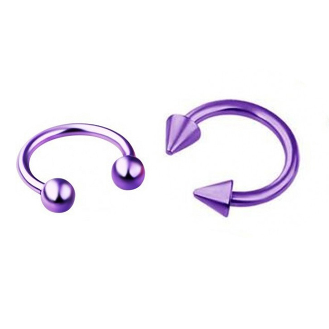 Cone Spike Horseshoe Circular Septum Nose Ring Surgical Steel Nipple Hoops Nose Lips Eyebrow Ear Piercing Body Jewelry