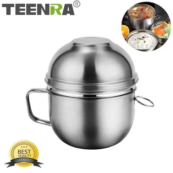 

TEENRA 304 Stainless Steel Fast Food Cup Protable Lunch Box Instant Noodle Cup Leak-proof Lunch Box Food Storage Container