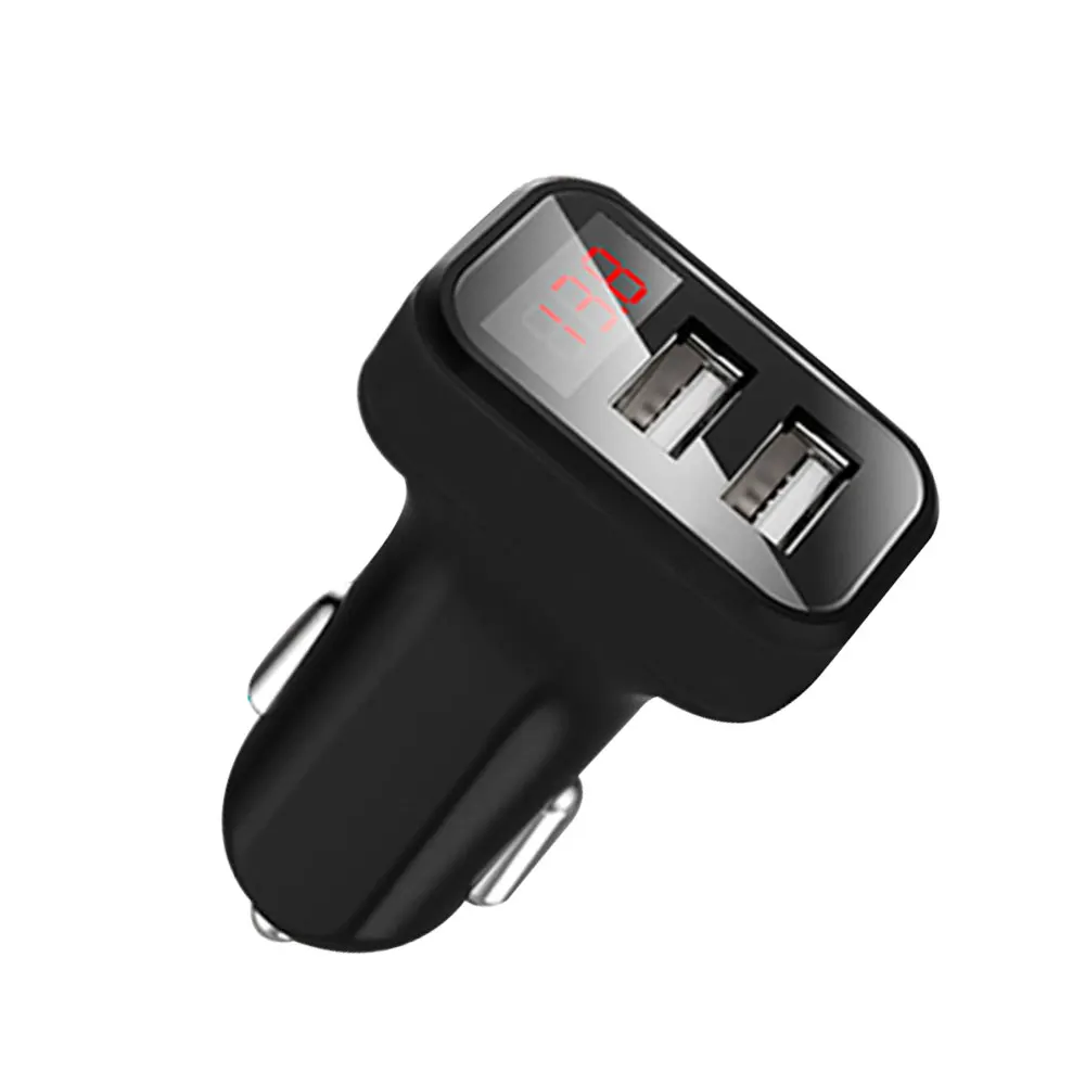 Vehemo Dual USB 2.1A автомобильное зарядное устройство двойной зарядное устройство USB дисплей тока Автомобильное зарядное устройство адаптер мобильный телефон прочный