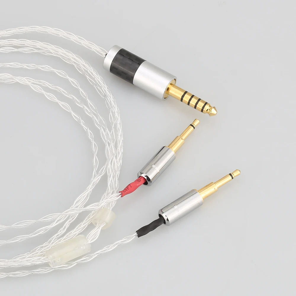 Free shipping 4 4mm 8core Silver Plated Headphone Upgrade Cable for HE1000 HE400S HE560 Oppo PM 1 PM 2
