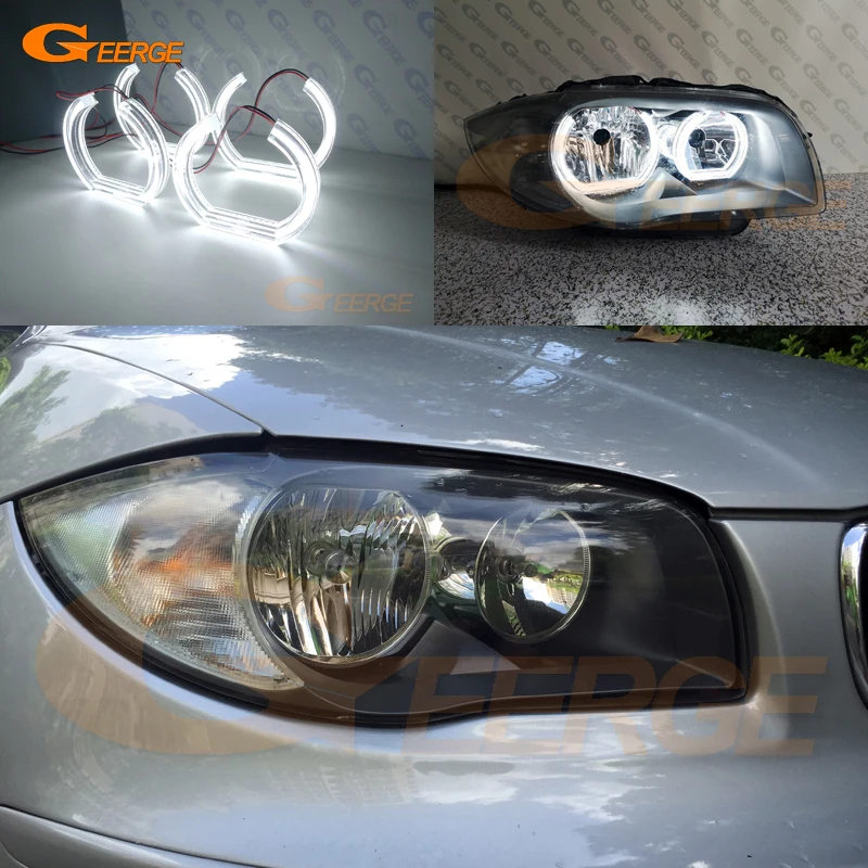 For BMW 1 Series E82 E88 E87 E81 Excellent quality Ultra bright DTM Style led Angel Eyes kit halo rings day light
