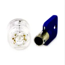 Прозрачный цветок сливы, семь бусин, практический замок, прозрачный сердечник, практический замок