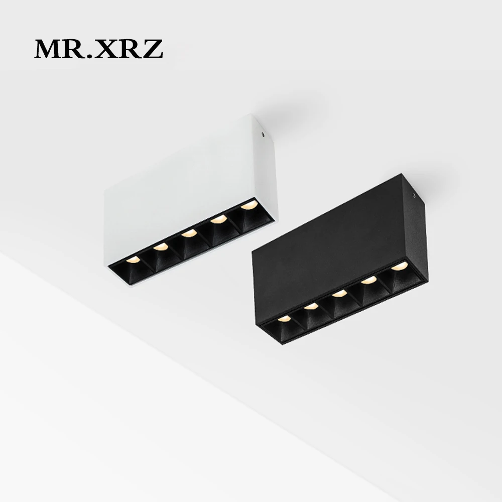 MR.XRZ 15W Bar Led Downlights Surface Mounted Line Strip Shape Lamps 5 Heads Ceiling Spot Lights For Indoor Bedroom Home