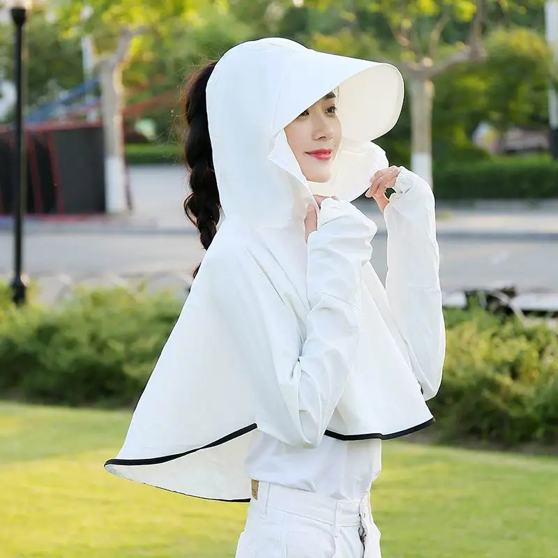 

Kagenmo 2020 New Spring Uv Protection Sun Female Shawl Summer Breathable Anti-Uv Cape Beach Tourism Women Chapeau