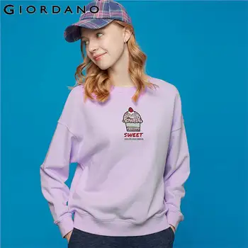

Giordano Women Sweatshirts Printed Graphic Crewneck Loose Pullover Sweatshirt Solid Duralbe Moletom Feminino Inverno 99399473
