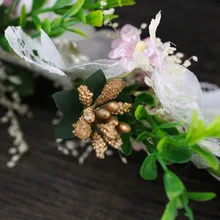 Изысканная Цветочная повязка на голову новые тканевые цветочные аксессуары для волос головной убор Цветочная Фея Украшения для головы