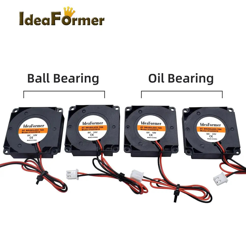 

1 Pcs 3D Printer Blower Cooling Fan 4010 12/24V With Ball or Oil bearing 40x40x10mm Turbo Blower Fan Radiator 3D Printer Parts