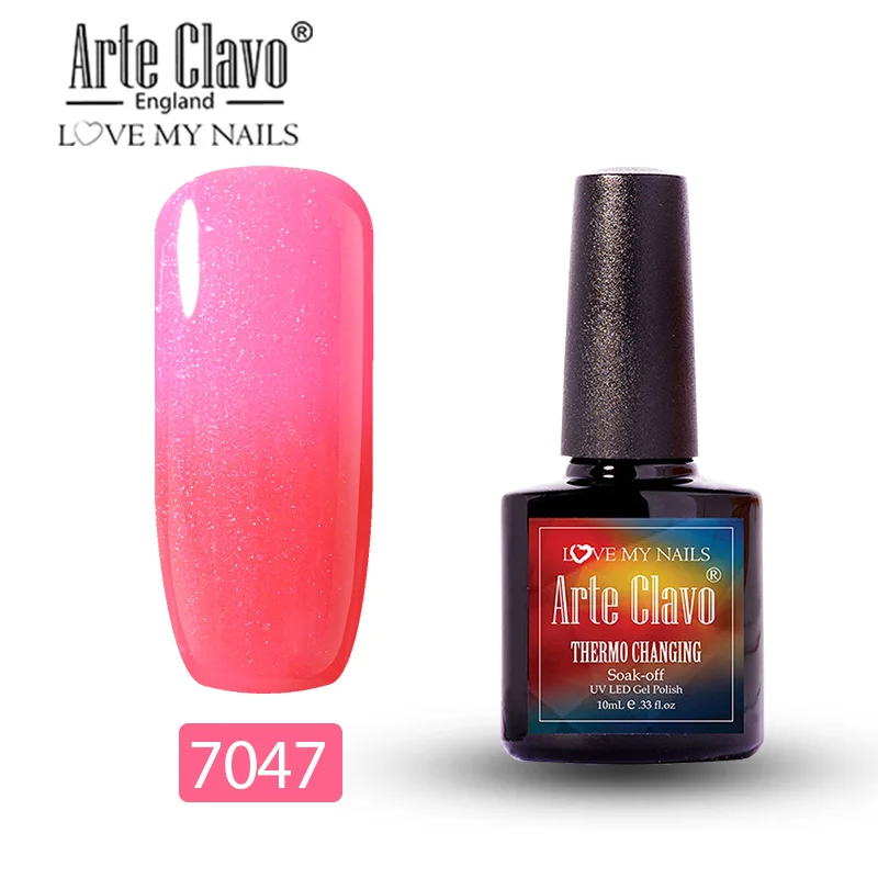 7047 Arte Clavo Temperature Color Changing Fast Dry Nail Art New Color Manicure Soak Off LED Semi Permanent 10ml Nail UV Gel Polish - Цвет: 7047
