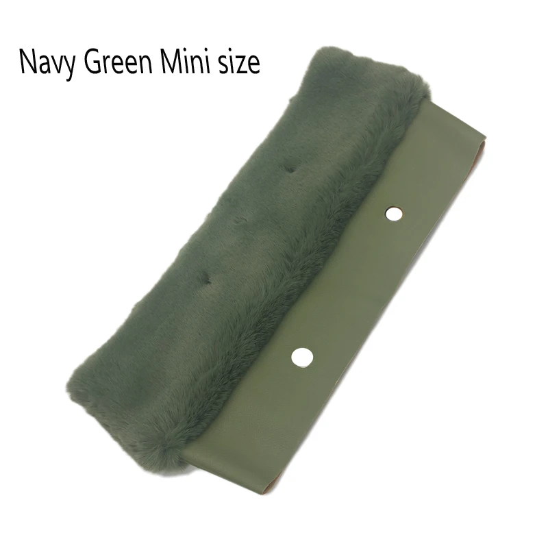 Mini Navy Green 11 цветов плюшевая отделка Тепловая отделка Подходит для классического мини размера O сумка Obag аксессуары для сумок - Цвет: Mini Navy Green