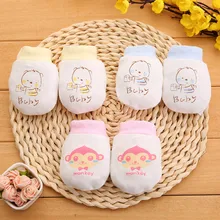 Перчатки для малышей с защитой от царапин, варежки для новорожденных, зимние милые рукавицы Мультфильмы для маленьких мальчиков, женские перчатки с регулируемой веревкой, варежки, подарок