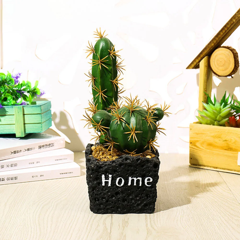 Искусственный кактус суккулент завод цемент горшок бонсай домашний офис балкон Настольный Декор(с горшком