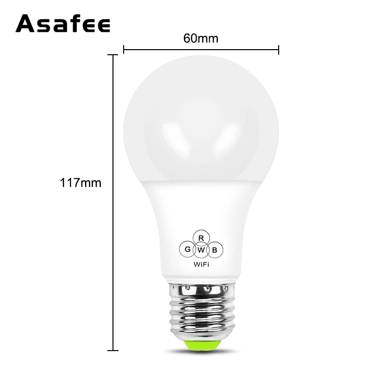 Asafee Magic Home Wifi смарт-лампы в виде светодиодный светильник E27 RGB 4,5 Вт 7 Вт умный Светильник лампы 220v 110v Совместимость с Alexa Google Home