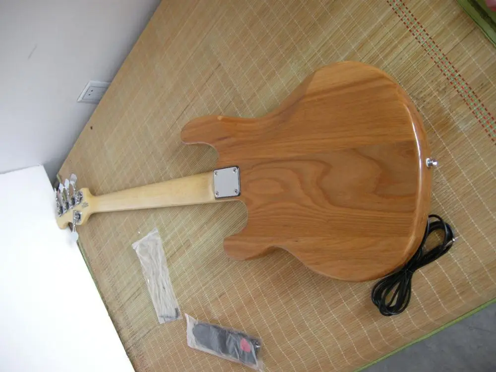 Прямая с фабрики custom shop Топ качество музыкальный человек 5 струн электрический бас гитара натурального дерева цвет 7yue6