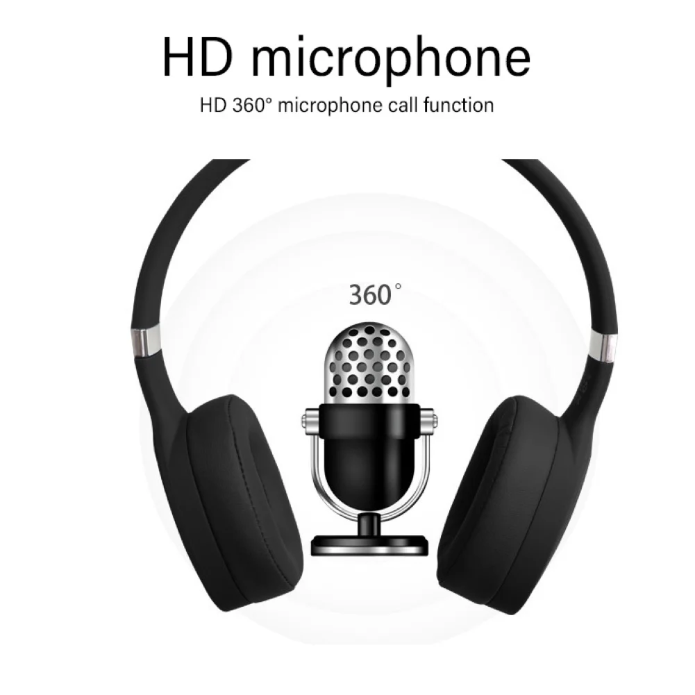 VJ087 Беспроводные Bluetooth 5,0 наушники стерео гарнитура с микрофоном удобно носить