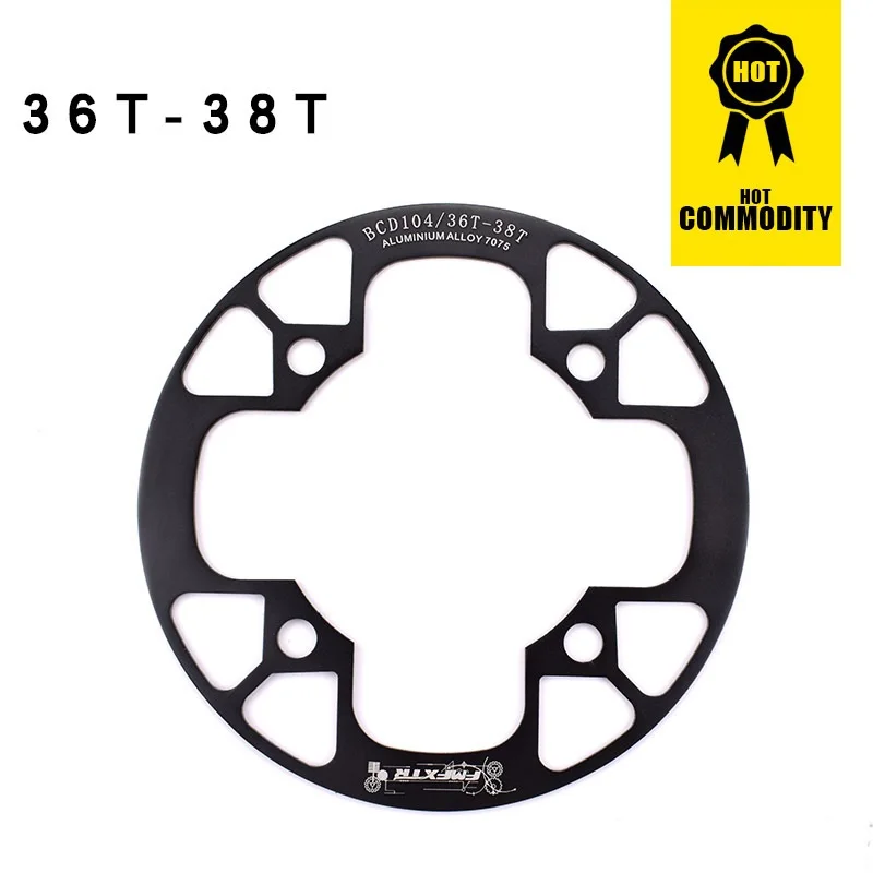 MTB велосипедная Звездочка защитный диск для горного велосипеда Звездочка колеса Защитная крышка запчасти подходит для 32-34 T/36-38 T/40-42 T - Цвет: Black 36-38T