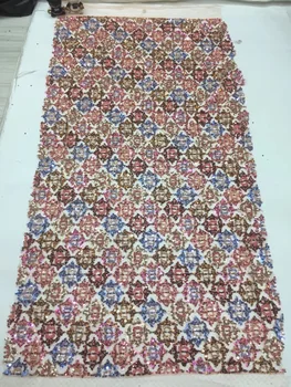 

NEW African Lace Fabric, French Sequins Net Lace Noble Sequins Fabrics High Quality African Tulle Sequins Lace Fabric XX33111