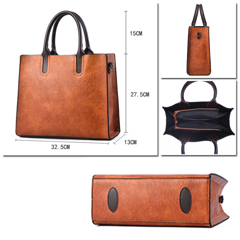 Роскошная женская сумка, дизайнерские сумки bolsa feminina, винтажная сумка-мессенджер, летняя большая сумка-клатч, коричневая кожаная сумка на плечо