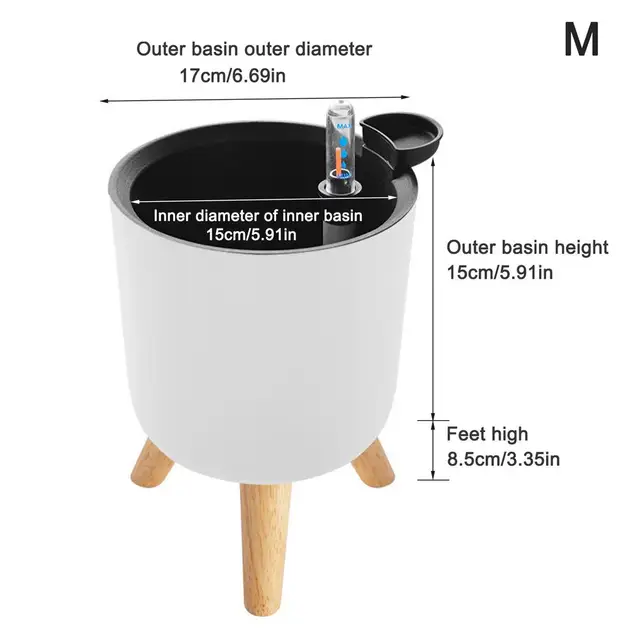 Beltéri Kültéri Ültetvényes Zöld Növényi Virág Edény Fa Lábakkal Állvány Padló Álló Fehér Edények Hálószoba Erkély Dekorációhoz - Image 3
