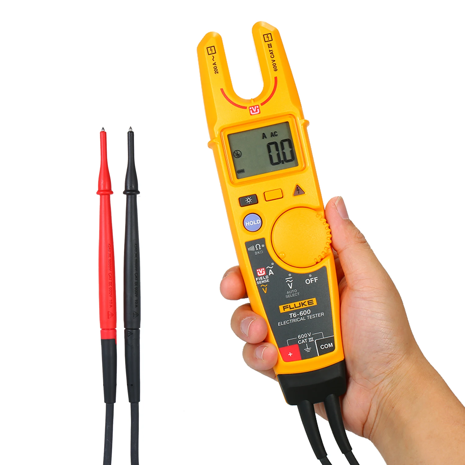 FLUKE T6-600 клещи Электрический тестер Цифровой мультиметр зажим Амперметр 2000Ω тестер сопротивления клещи