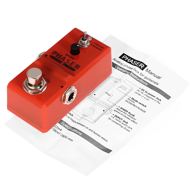 ABUO-Rowin Ln- 313 Guitar Effect Pedal Analog Phaser Guitar Effect Pedal True By Pass For Musical Instruments