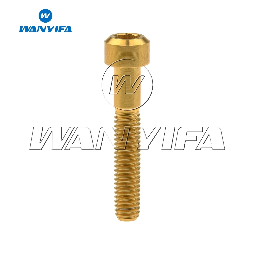 Золотой Титановый "Wanyifa" Болт M6x35mm шестигранный ключ шестигранный винт уход за кожей лица маска Велосипедный спорт мотоцикл крепежа - Цвет: Золотой