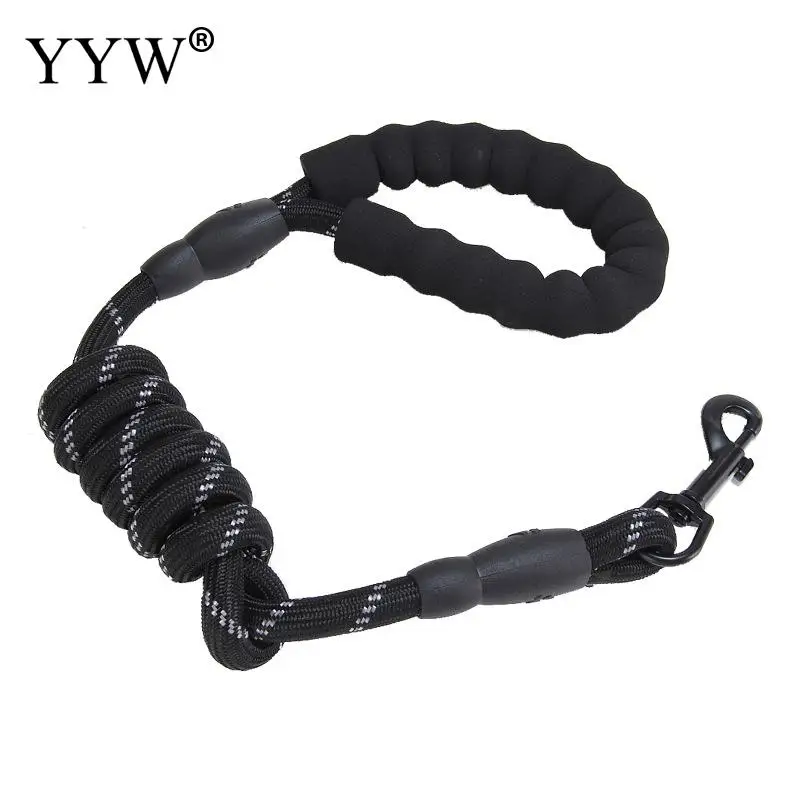 Dog Collar Leash Harness Lead Collar For Dog Tape Polyester Rope Adjustable Training Walking Dog Products Pet Supplies Leashes - Цвет: black 1400x12mm