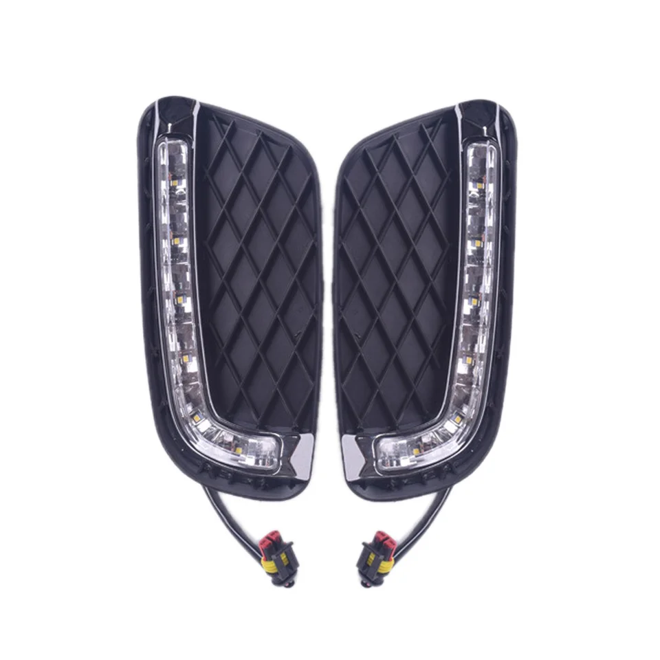 2 шт. DRL светодиодный светильник для Mercedes Benz Smart fortwo 2008 2009 2010 2011 дневной ходовой светильник с противотуманной головкой