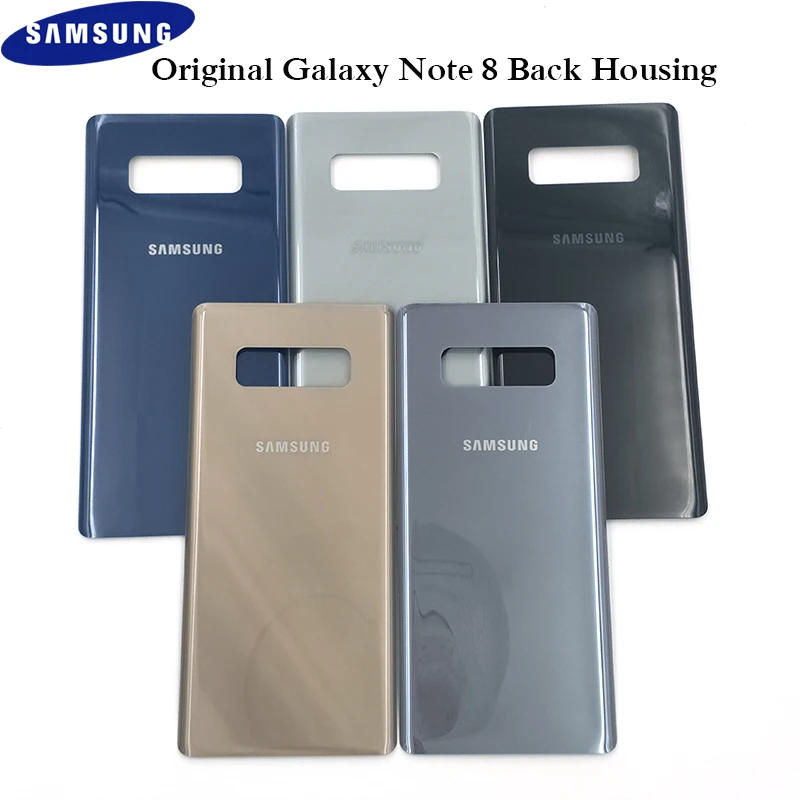 Оригинальный Samsung Galaxy Note 8 3D стеклянная задняя крышка батарейного отсека защитный