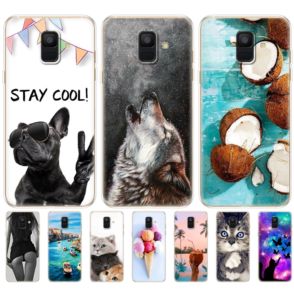 Силиконовый чехол для Samsung Galaxy A6 2018 с двумя SIM-картами SM A600 A600F samsung plus A605 A605F