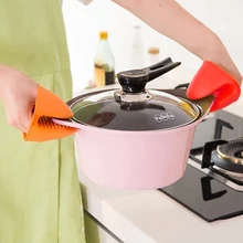 Горячая 1 шт. силиконовые термостойкие для плиты изолированные перчатки Противоскользящий горшок держатель для миски Аксессуары для выпечки