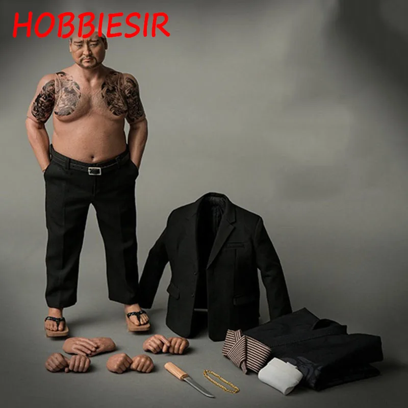 

1/6 Scale AT-026 Japanese Bully Man Underworld Male Big Brother Fat Man Sculpt Model 12' Full Set Action Figure Dolls Fans Gifts