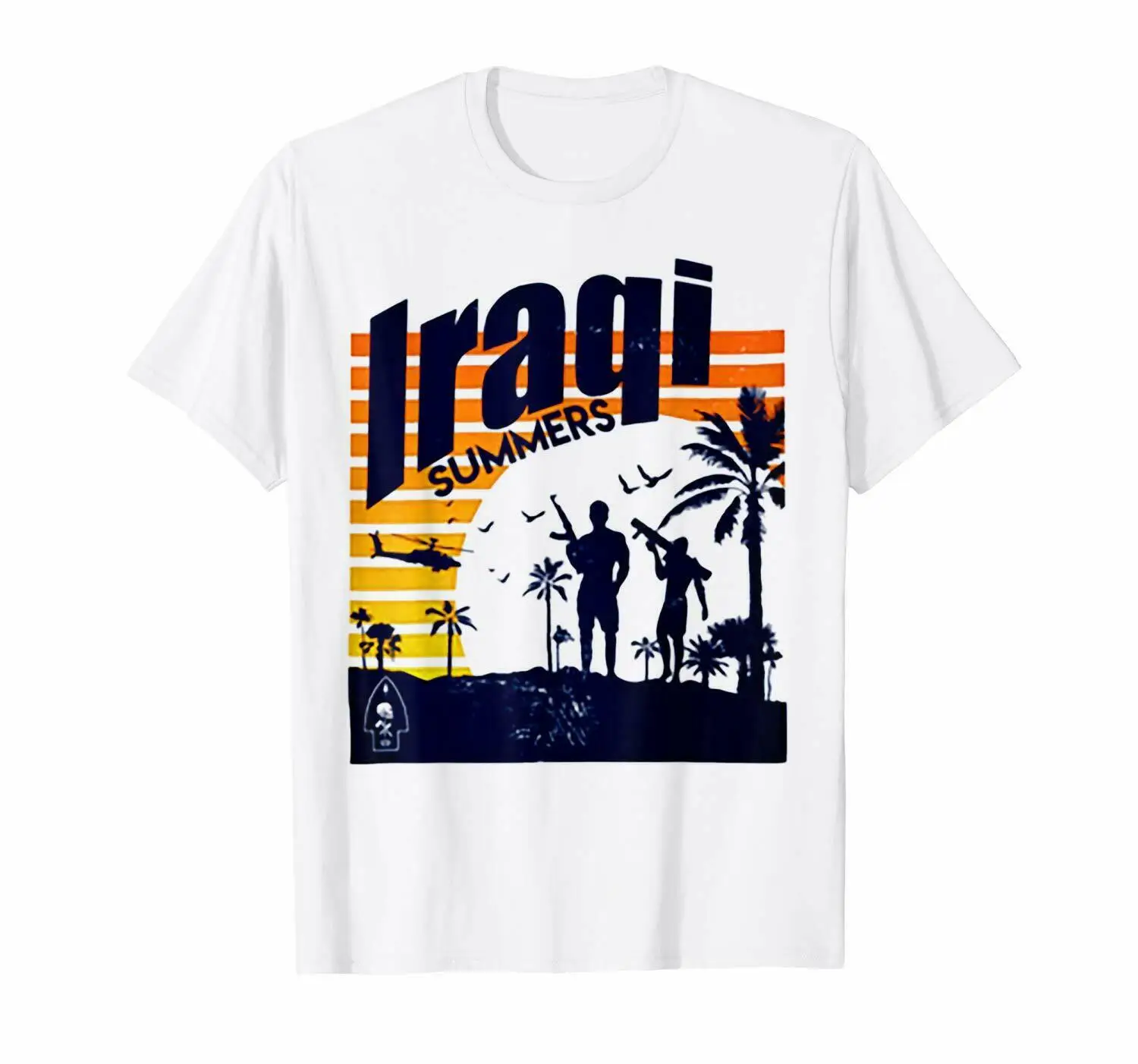 Iraqi Summers Veteran Iraq War Military Funny White T-Shirt S-6XL | Мужская одежда