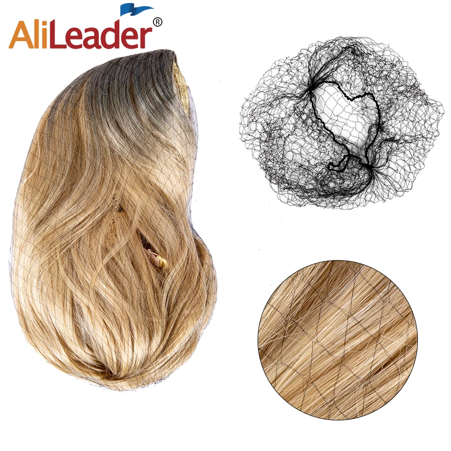 Hair Nets 14/20/24Inch Durable Nylon Hair Net For Hair Bun Hairstyle Tool Black Invisible Elastic Edge Mesh Styling Hairnets