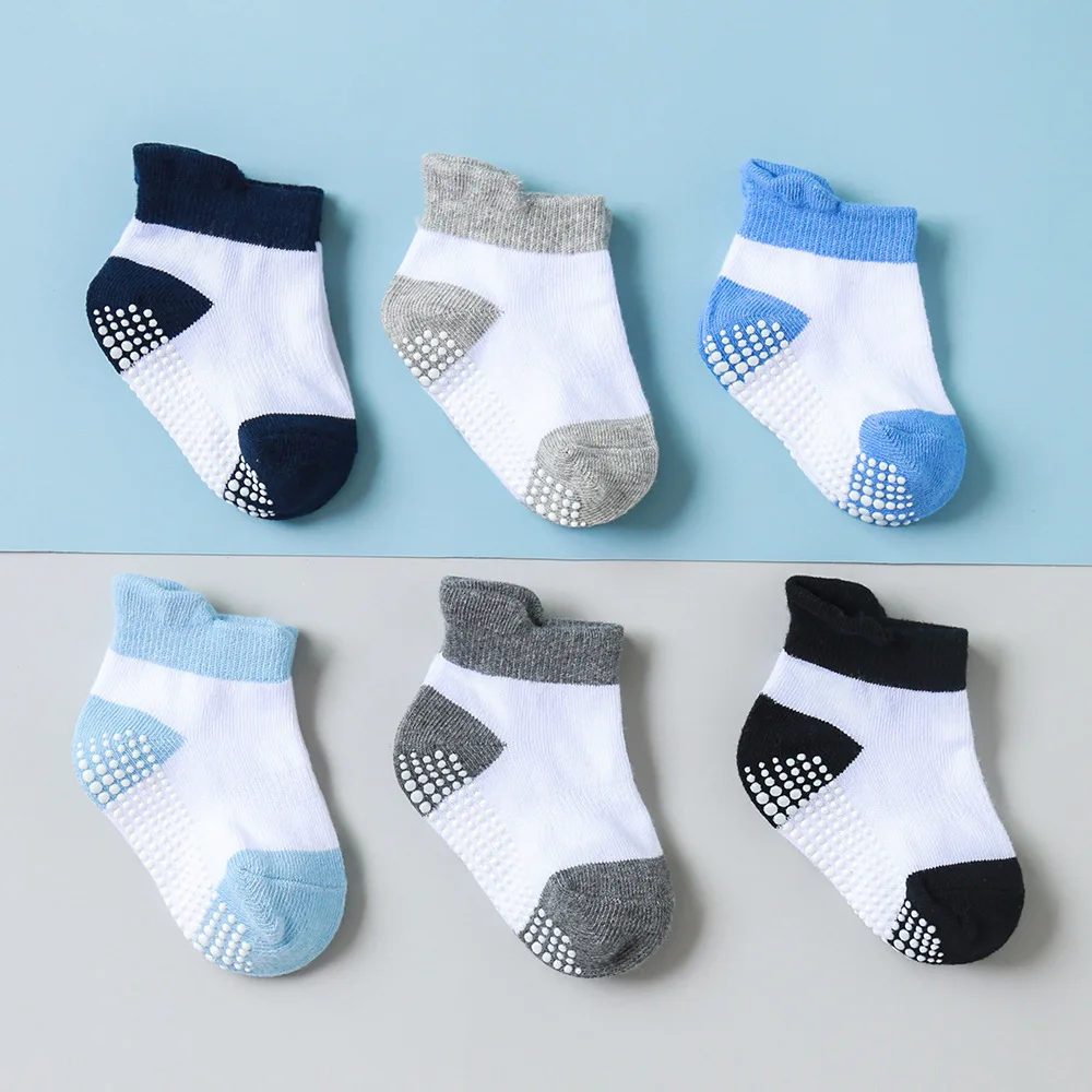 

6pair/lots Non-slip Rubber Spring,summer and Autumn,new Children's Socks, Baby Socks,boys,pure Cotton,socks,children's Socks